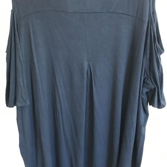 ROAMANS Flare Sleeve Tunic with Cold Shoulder Detail Black Women’s Plus Size 3X - Picture 5 of 16